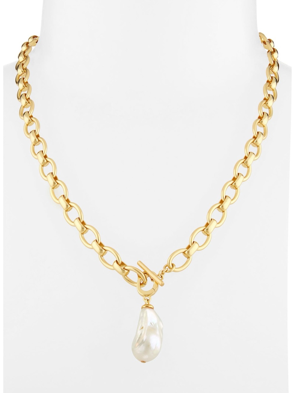 Dean Davidson Florence Freshwater Pearl Pendant Collar Necklace Gold NWT